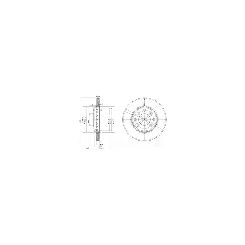 Jeu de 2 disques de frein avant DELPHI BG3658