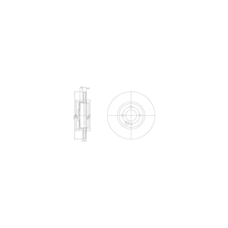 Jeu de 2 disques de frein avant DELPHI BG3661