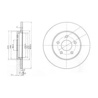 Jeu de 2 disques de frein arrière DELPHI BG3663C