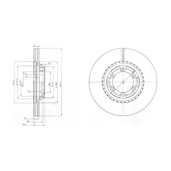 Jeu de 2 disques de frein avant DELPHI BG3679