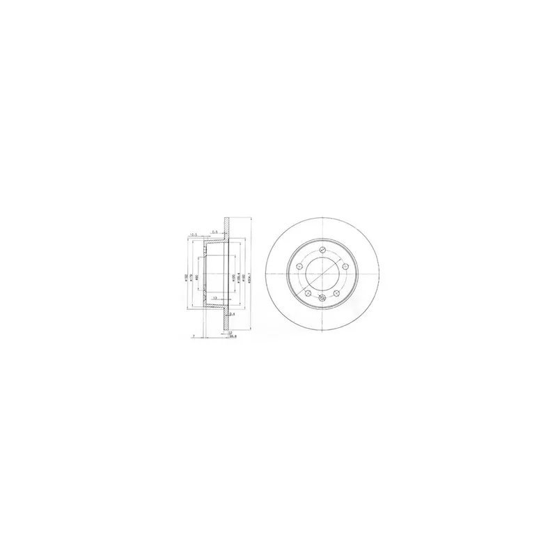 Jeu de 2 disques de frein arrière DELPHI BG3681