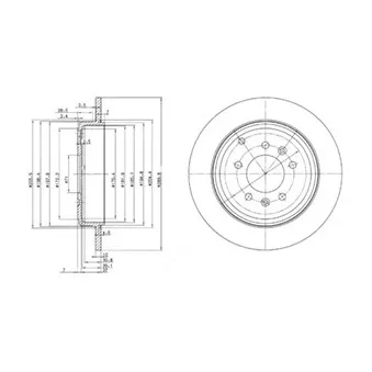 Jeu de 2 disques de frein arrière DELPHI BG3684