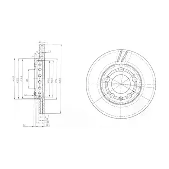 Jeu de 2 disques de frein avant DELPHI BG3695