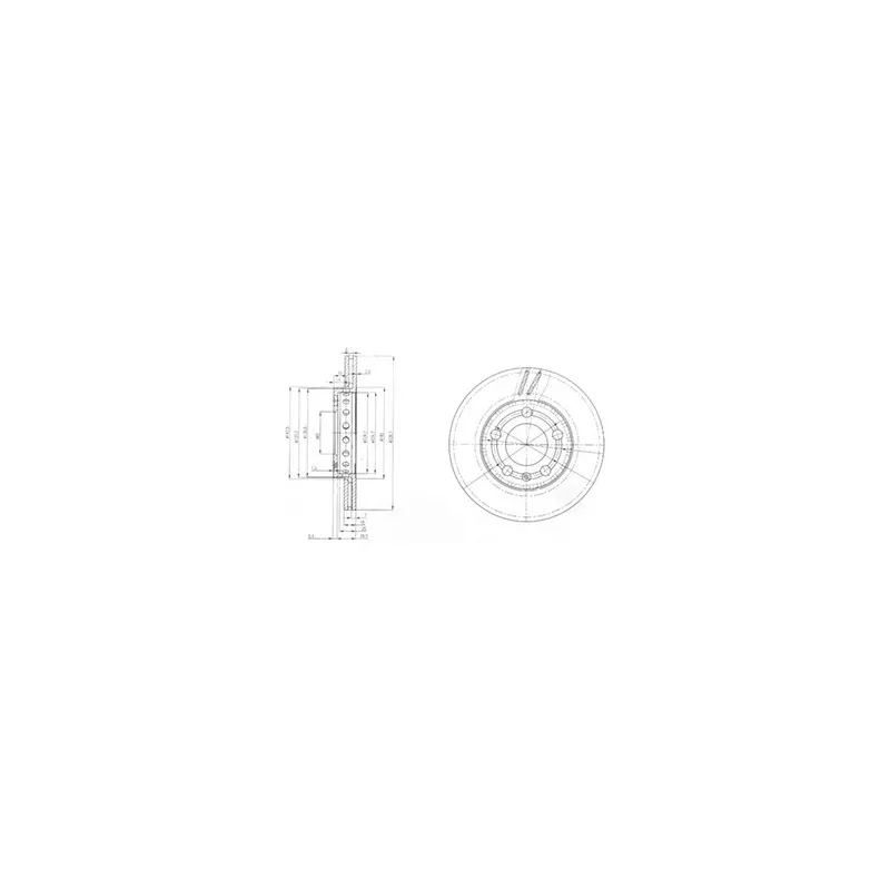 Jeu de 2 disques de frein avant DELPHI BG3695