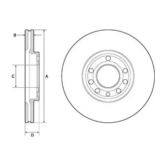 Jeu de 2 disques de frein avant DELPHI BG3713