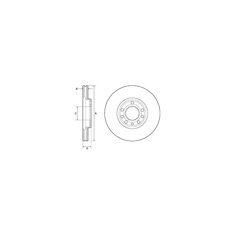 Jeu de 2 disques de frein avant DELPHI BG3713