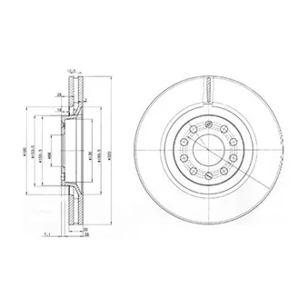 Jeu de 2 disques de frein avant DELPHI BG3714