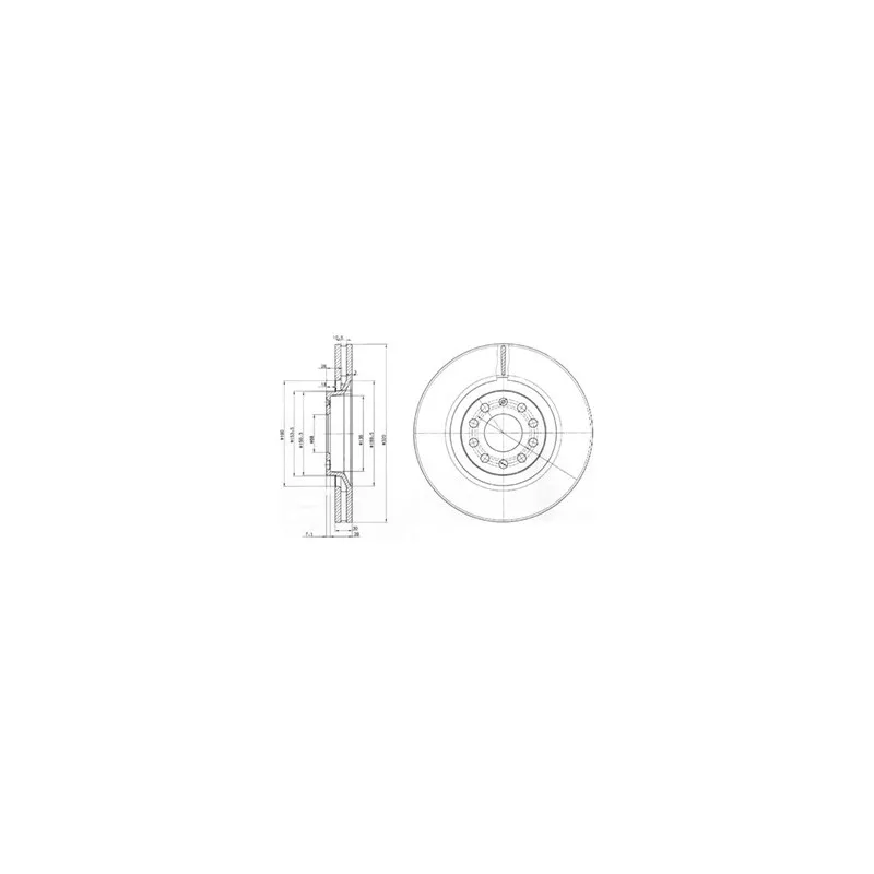 Jeu de 2 disques de frein avant DELPHI BG3714