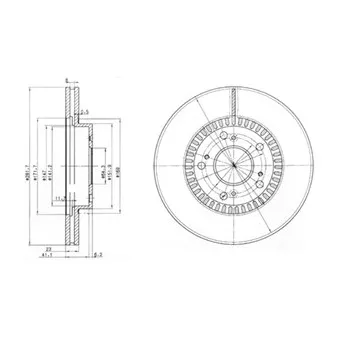 Jeu de 2 disques de frein arrière DELPHI BG3720