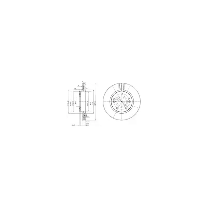 Jeu de 2 disques de frein avant DELPHI BG3721