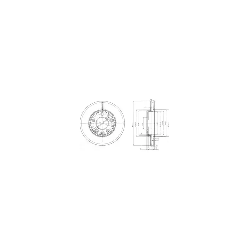 Jeu de 2 disques de frein avant DELPHI BG3724
