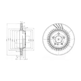 Jeu de 2 disques de frein arrière DELPHI BG3727