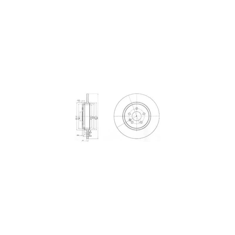 Jeu de 2 disques de frein arrière DELPHI BG3728