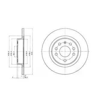 Jeu de 2 disques de frein arrière DELPHI BG3731