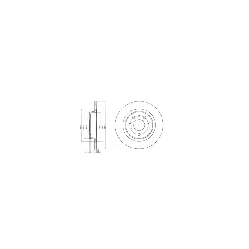 Jeu de 2 disques de frein arrière DELPHI BG3731