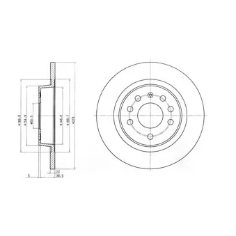 Jeu de 2 disques de frein arrière DELPHI BG3731C