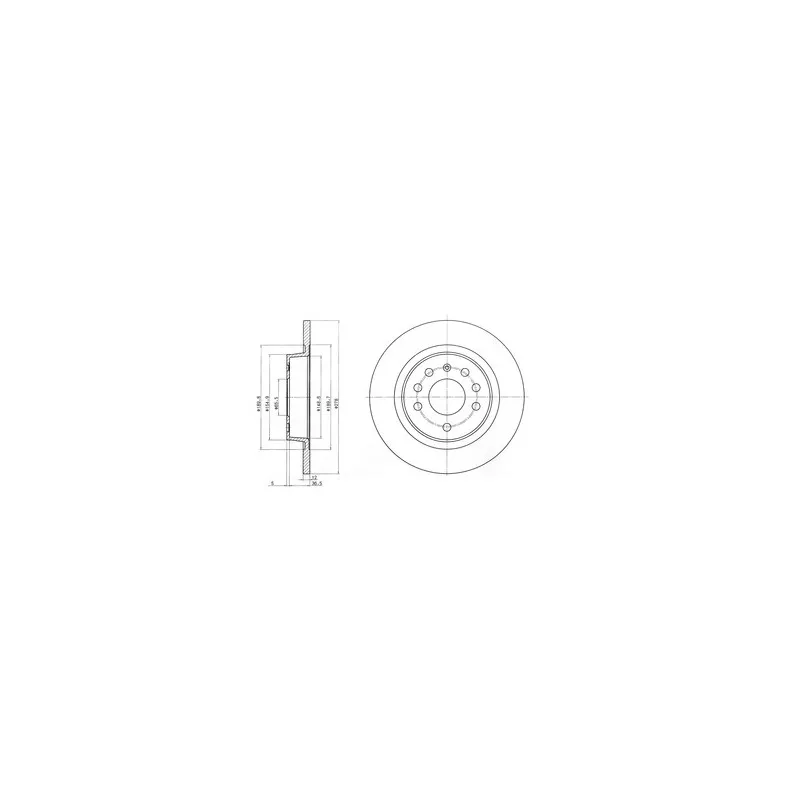 Jeu de 2 disques de frein arrière DELPHI BG3731C