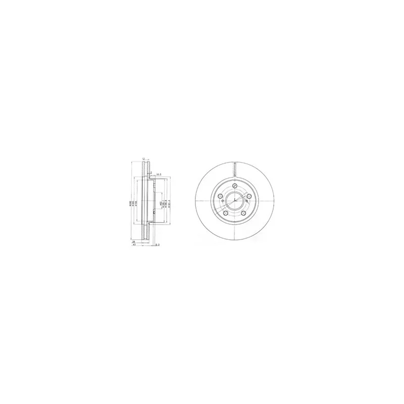 Jeu de 2 disques de frein avant DELPHI BG3735