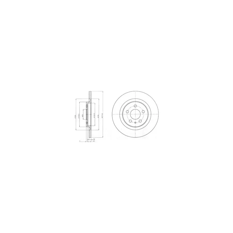 Jeu de 2 disques de frein arrière DELPHI BG3741