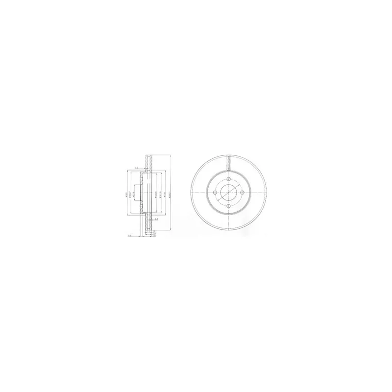 Jeu de 2 disques de frein avant DELPHI BG3742
