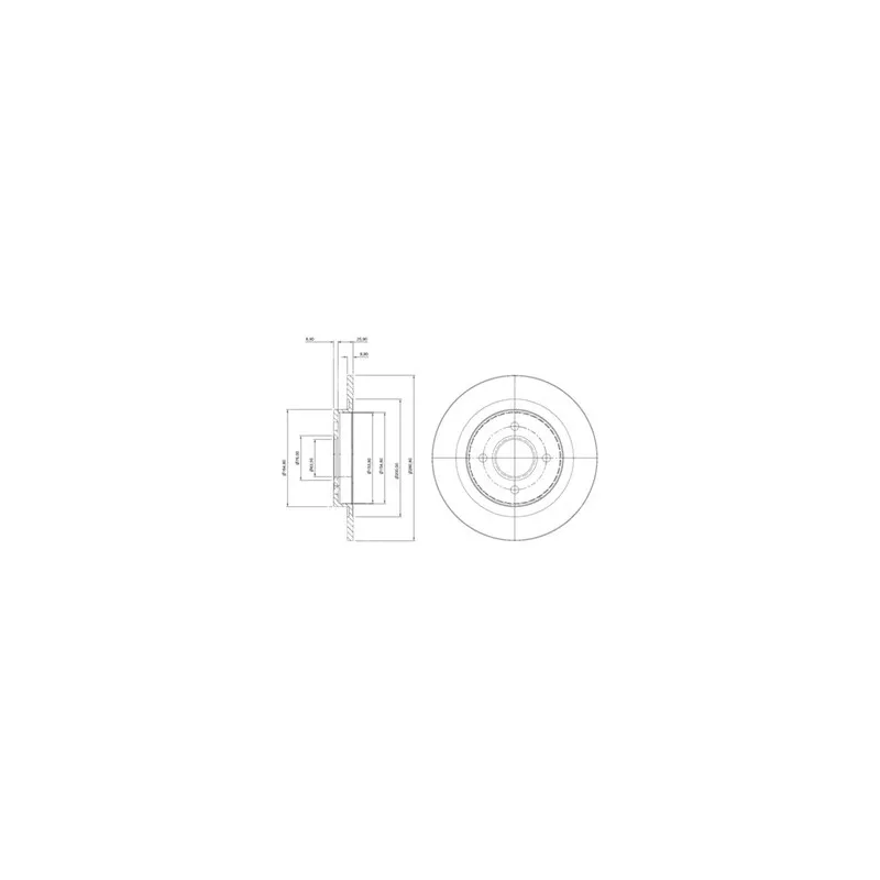 Jeu de 2 disques de frein arrière DELPHI BG3743