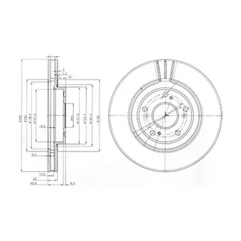 Jeu de 2 disques de frein avant DELPHI BG3747