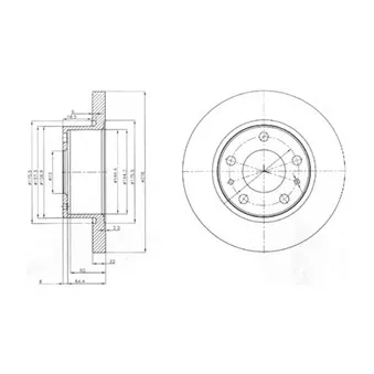Jeu de 2 disques de frein avant DELPHI BG3752