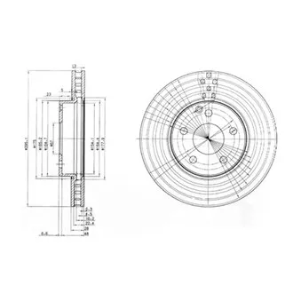 Jeu de 2 disques de frein avant DELPHI BG3755