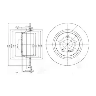 Jeu de 2 disques de frein arrière DELPHI BG3757