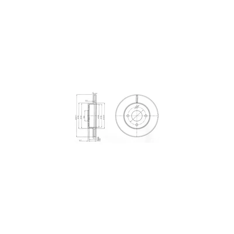 Jeu de 2 disques de frein avant DELPHI BG3763