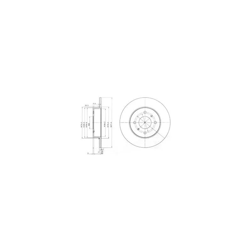 Jeu de 2 disques de frein arrière DELPHI BG3764