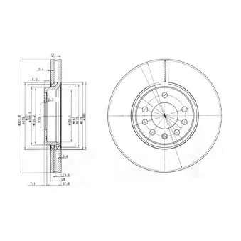 Jeu de 2 disques de frein avant DELPHI BG3772C