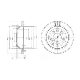 Jeu de 2 disques de frein arrière DELPHI BG3775
