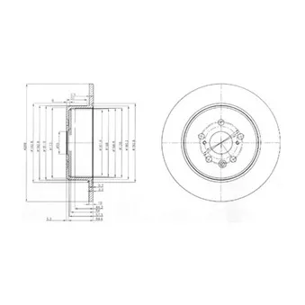 Jeu de 2 disques de frein arrière DELPHI