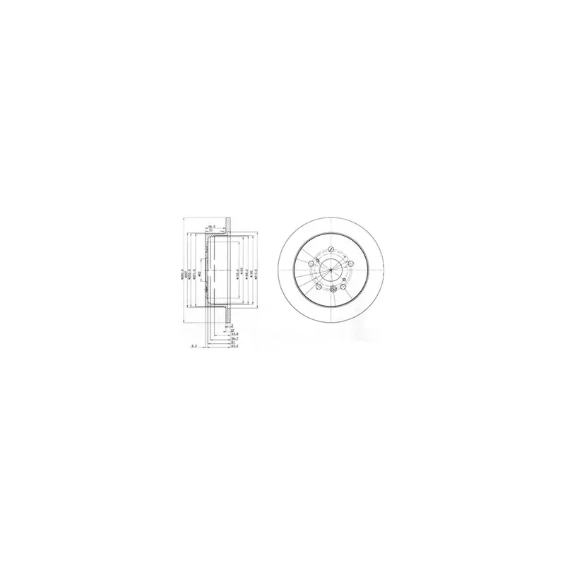 Jeu de 2 disques de frein arrière DELPHI BG3779