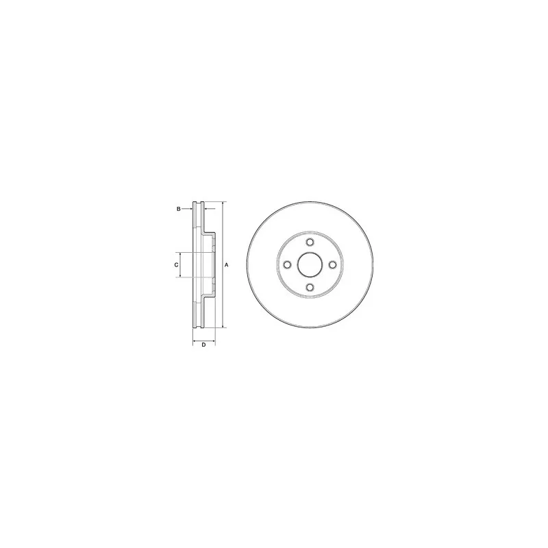 Jeu de 2 disques de frein avant DELPHI BG3780