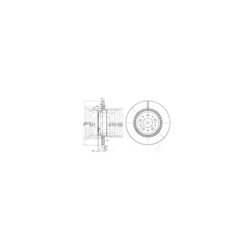 Jeu de 2 disques de frein arrière DELPHI BG3782C