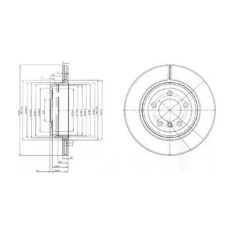 Jeu de 2 disques de frein arrière DELPHI