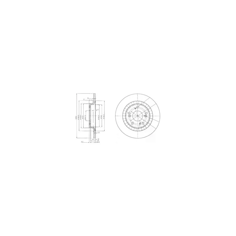 Jeu de 2 disques de frein arrière DELPHI BG3795