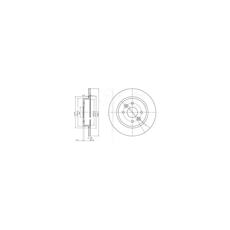 Jeu de 2 disques de frein arrière DELPHI BG3804