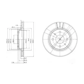 Jeu de 2 disques de frein avant DELPHI BG3805