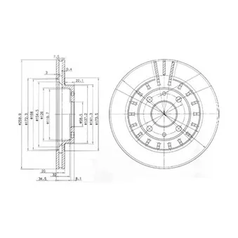 Jeu de 2 disques de frein avant DELPHI BG3806