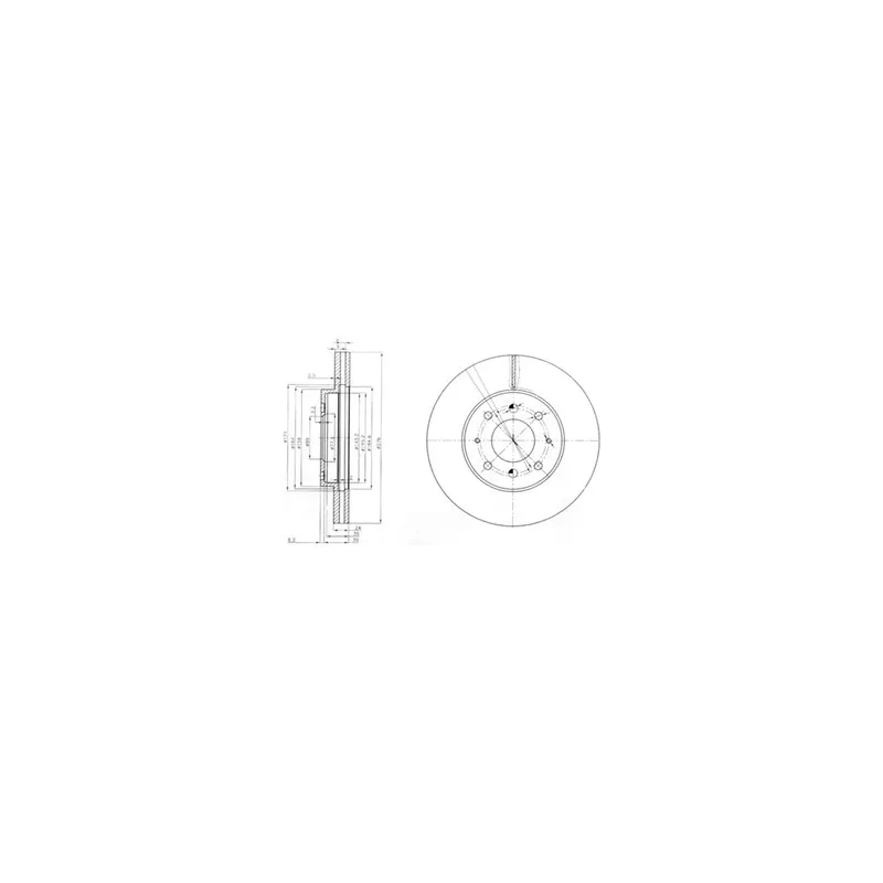 Jeu de 2 disques de frein avant DELPHI BG3810