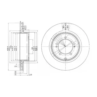Jeu de 2 disques de frein arrière DELPHI