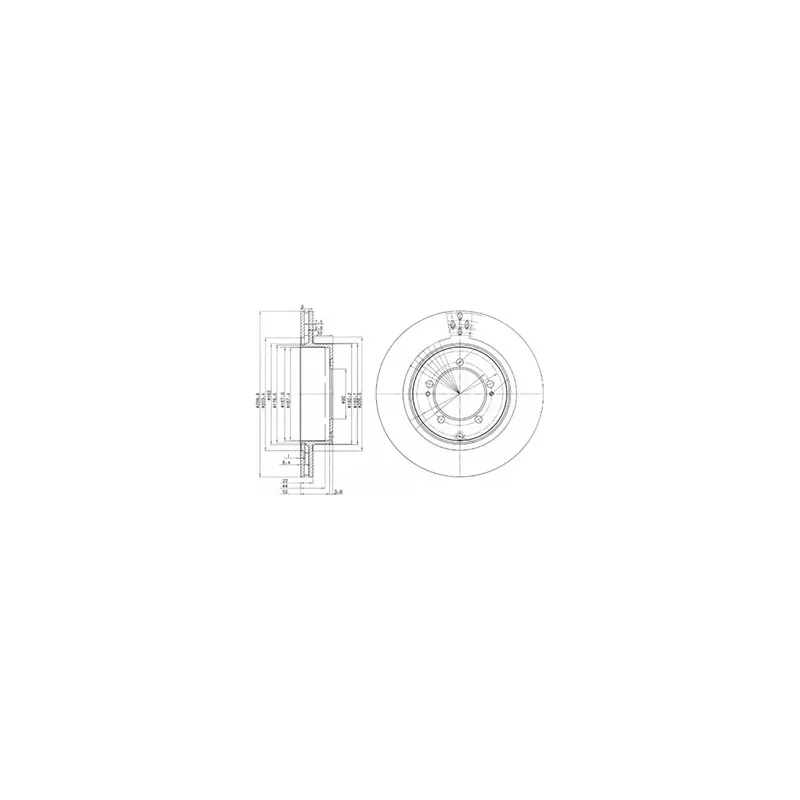 Jeu de 2 disques de frein arrière DELPHI BG3811