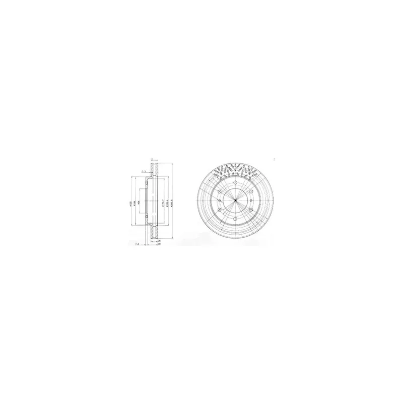 Jeu de 2 disques de frein avant DELPHI BG3812
