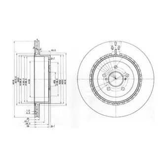Jeu de 2 disques de frein arrière DELPHI