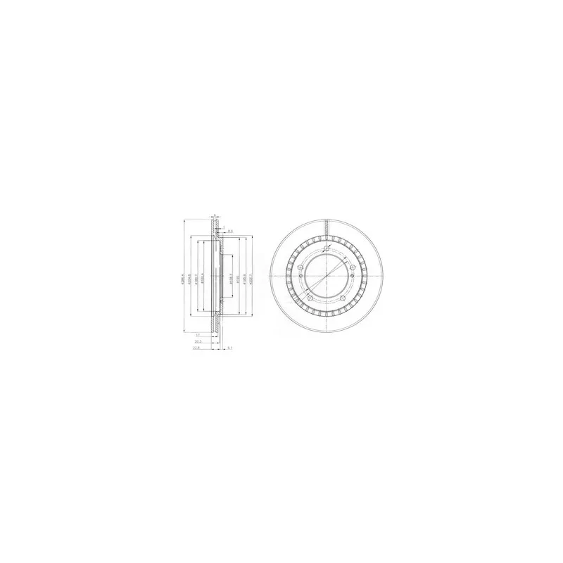Jeu de 2 disques de frein avant DELPHI BG3820