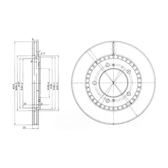 Jeu de 2 disques de frein avant DELPHI BG3821