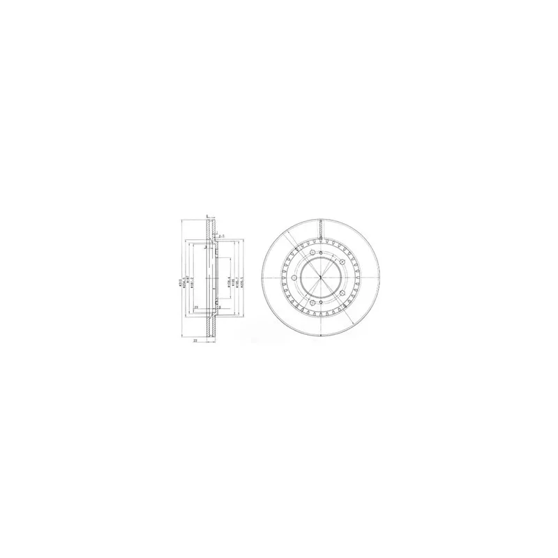 Jeu de 2 disques de frein avant DELPHI BG3821